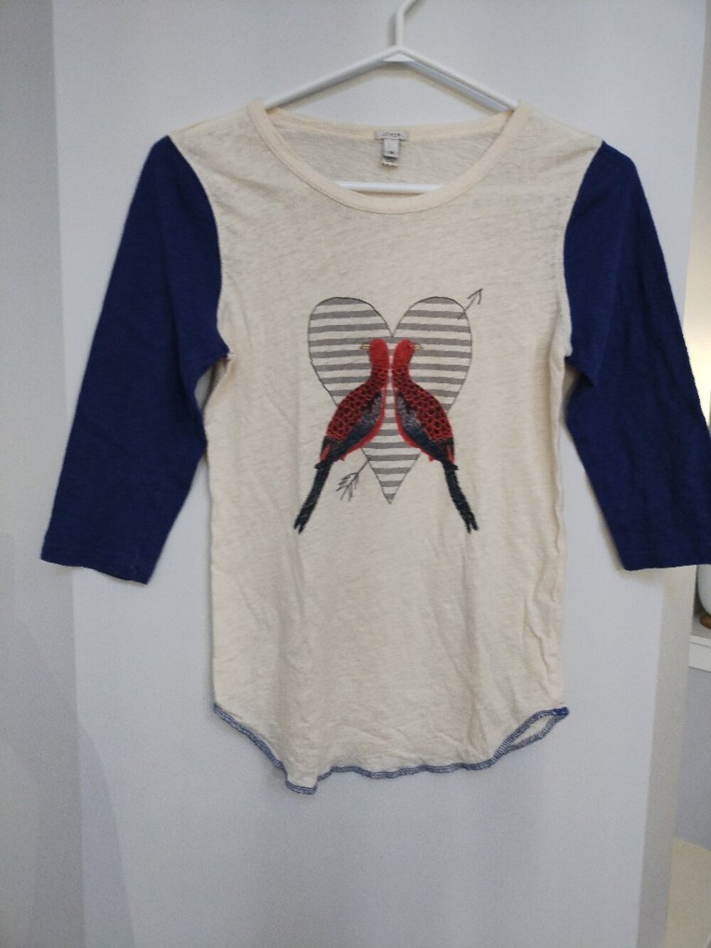 Super soft J Crew 100% linen 3/4 sleeve top